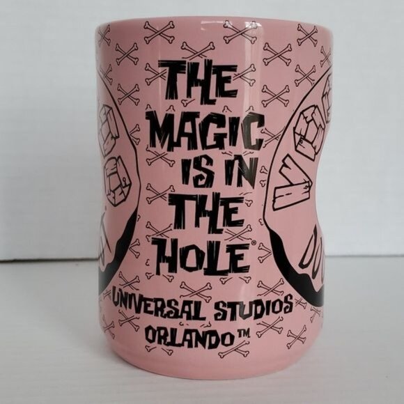 Voodoo Doughnut The Magic Is In The Hole Pink Ceramic Mug Cup Coffee 16 OZ 2018 - Picture 4 of 11
